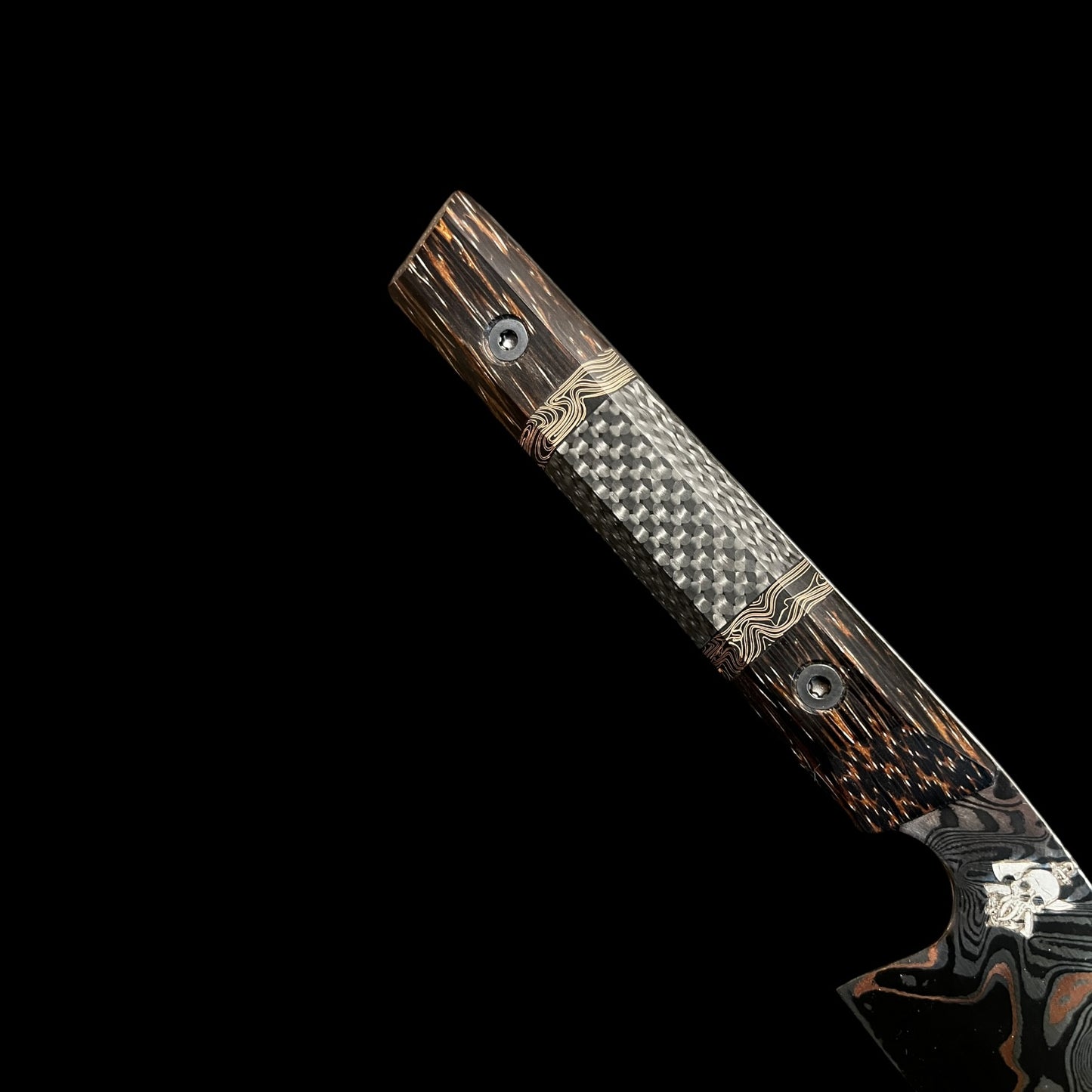 GYUTO GoMai CuShim- Palm wood/ Copper infused carbon Fiber/ Carbon Fiber.