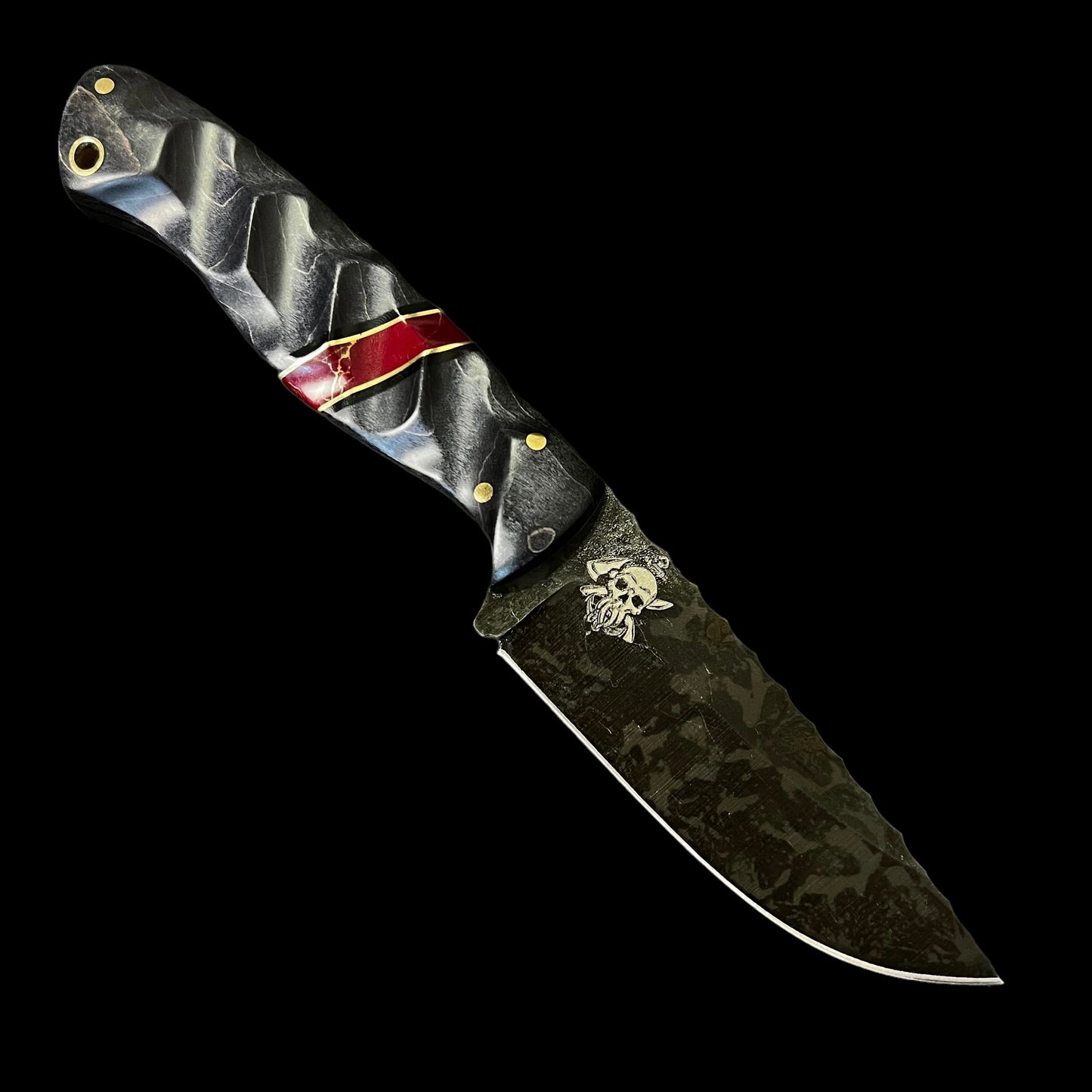 Fieldcraft- Maple/G10/Brass/ Gold Webbed True Stone. Pins- Brass