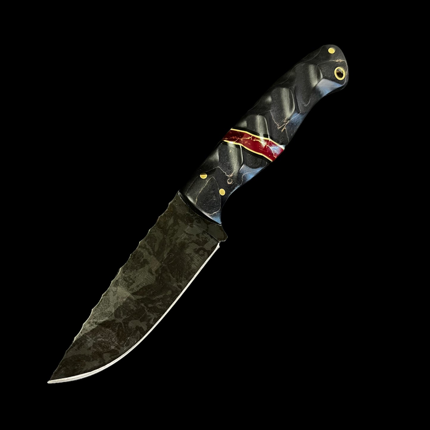 Fieldcraft- Maple/G10/Brass/ Gold Webbed True Stone. Pins- Brass