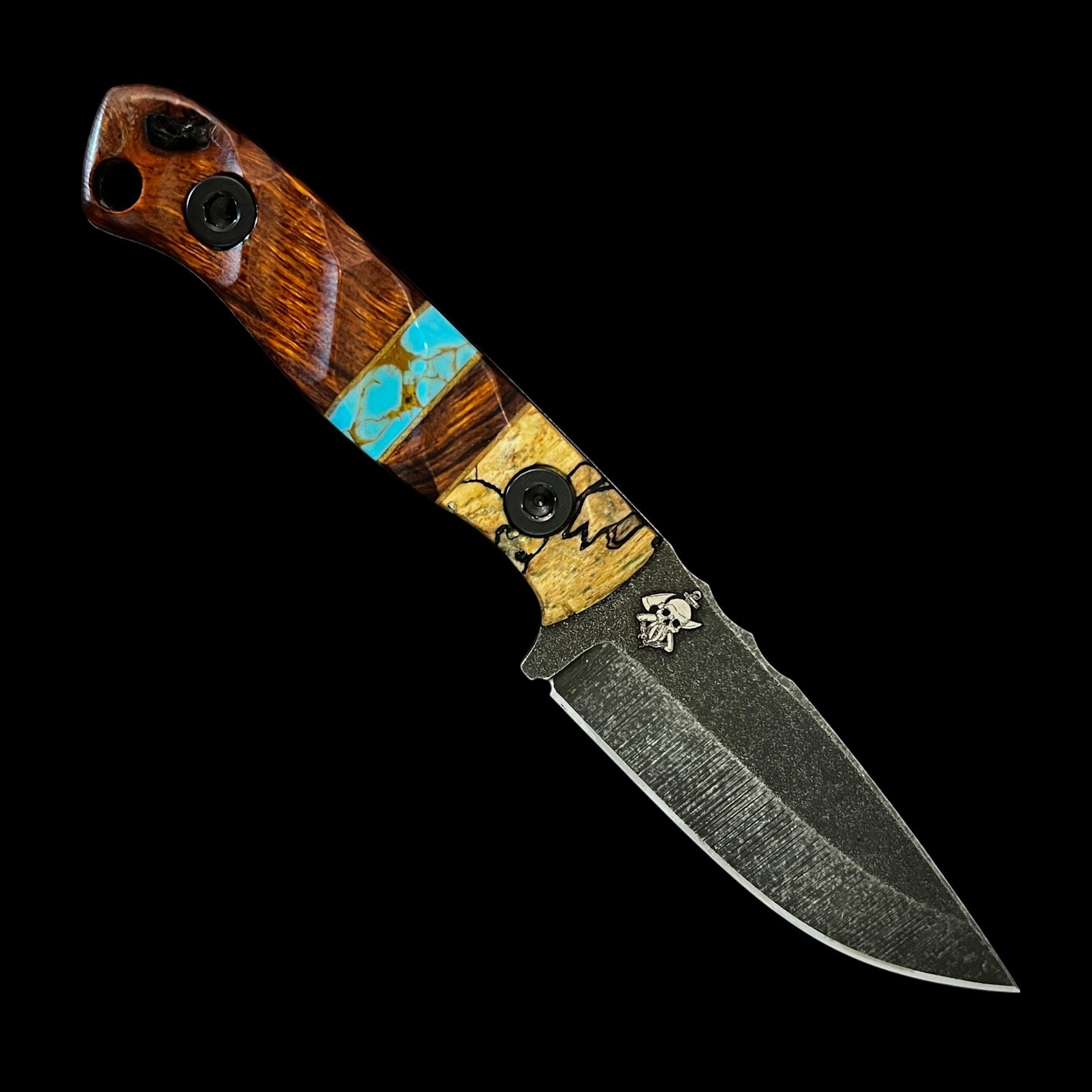 Magnacut Micro Fieldcraft- Spalted Mahogany/ Iron Wood/ Sonoran Turquoise/ Natural Canvas.