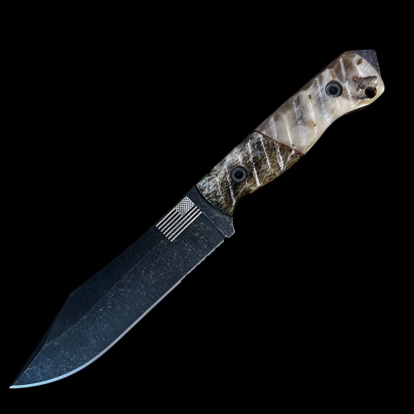Bowie Knife - Giraffe Bone/ Rams Horn