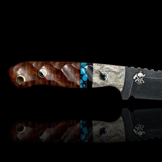 Micro Fieldcraft- Elk antler/Iron wood/ turquoise/ Tasmanian black wood