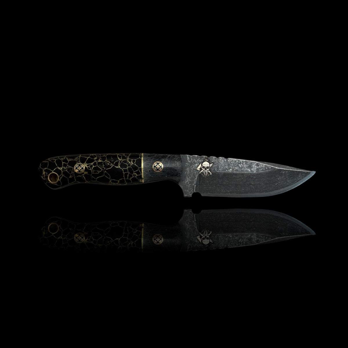 Human Bone Micro Fieldcraft- Human Trabecular Bone & Clear Resin/ Brass/ Gold webbed tru stone.