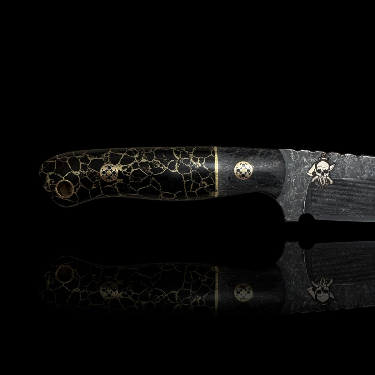 Human Bone Micro Fieldcraft- Human Trabecular Bone & Clear Resin/ Brass/ Gold webbed tru stone.