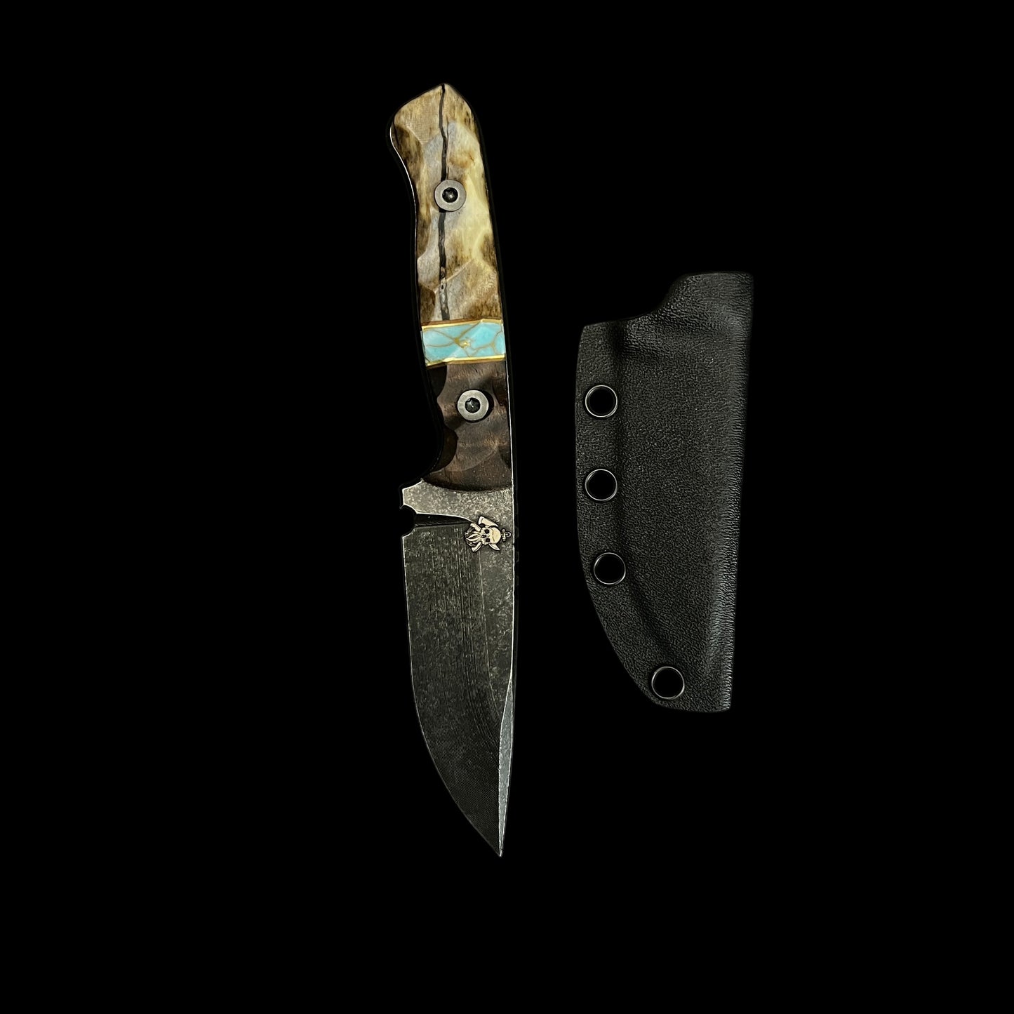 MICRO FIELDCRAFT- WALLNUT/ NATURAL MICARTA/ BRASS/ GOLD WEBBED TURQUOISE/ GIRRAFES BONE