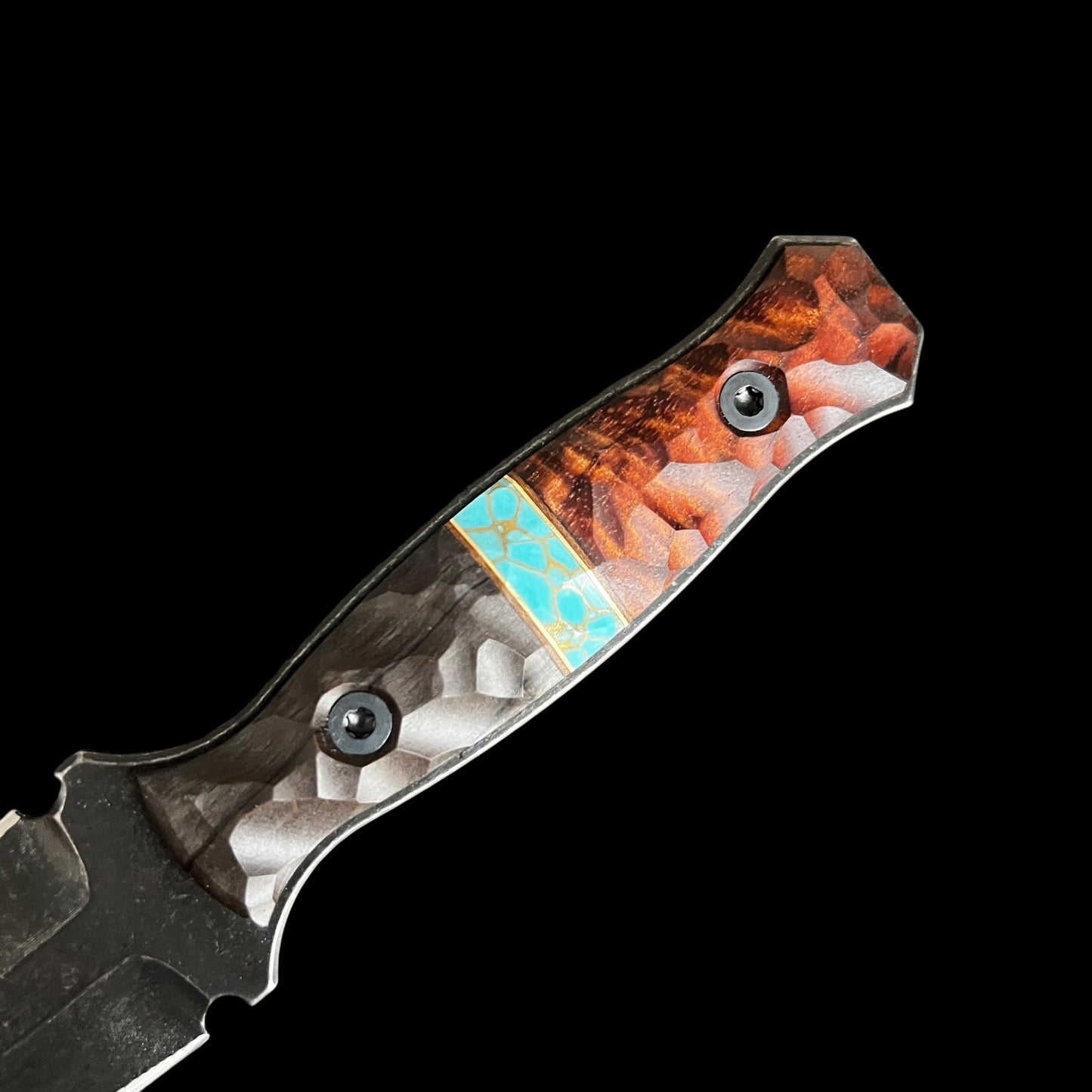 SEA SYKES- Spalted Beech wood/ Gold Webbed turquoise/ Hawaiian curly Koa