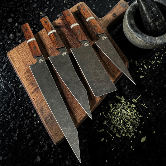 CHEF SET- Iron Wood/ Gold Webbed Trustone