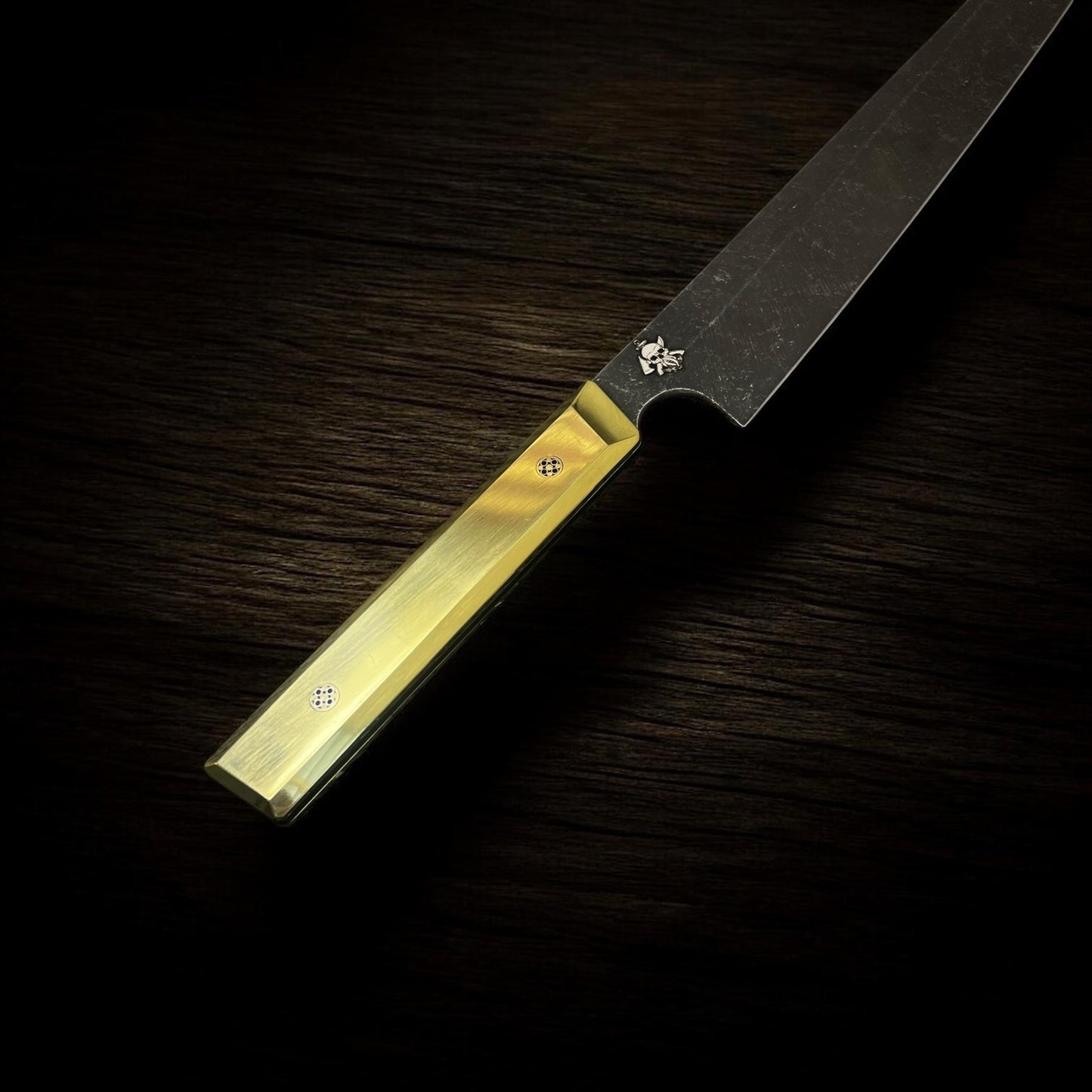 Sujihiki- Brass with mosaic pins