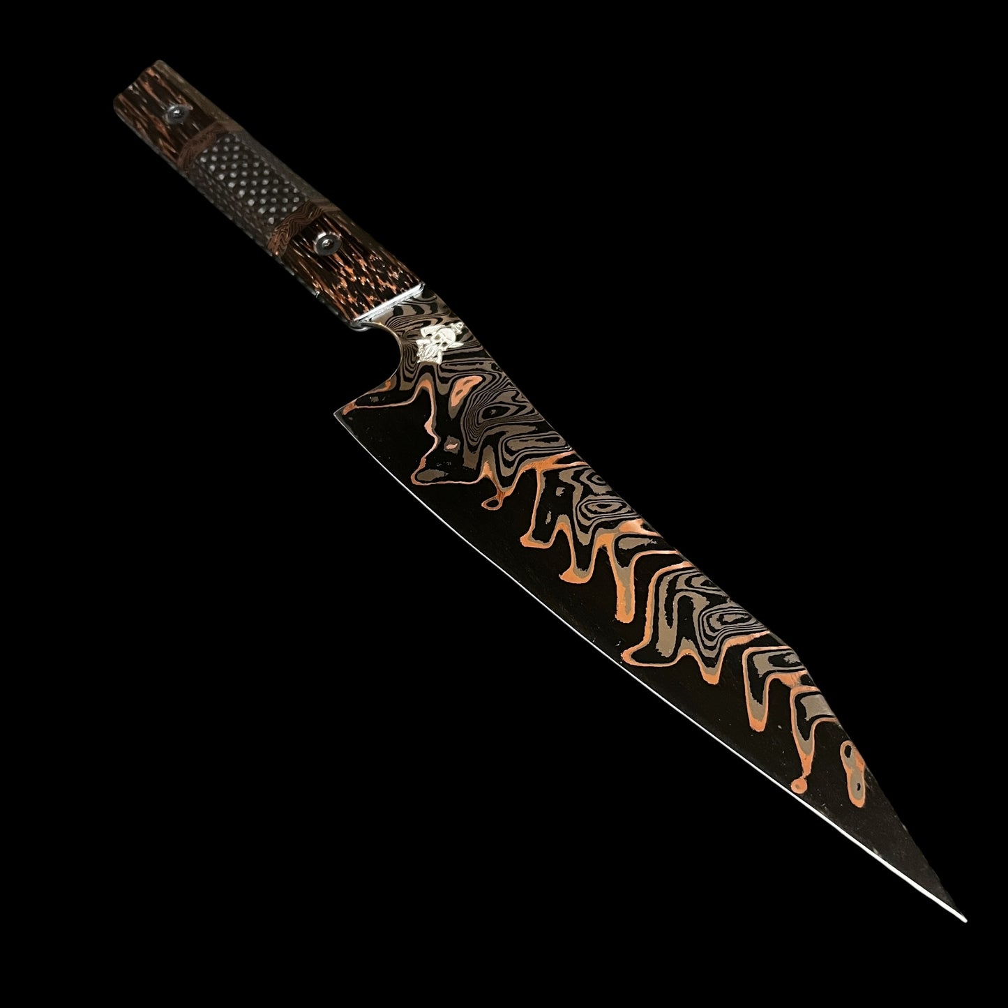 GYUTO GoMai CuShim- Palm wood/ Copper infused carbon Fiber/ Carbon Fiber.