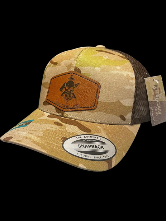 Seasick Blades Leather Patch Hat- Arid Multicam