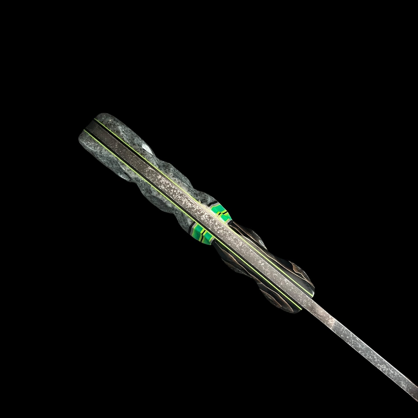 Flying Shark Scales X Seasick Blades Collab. Wharncliffe- Copper mesh resin/ G10/ Resin/ Corian (Copy)