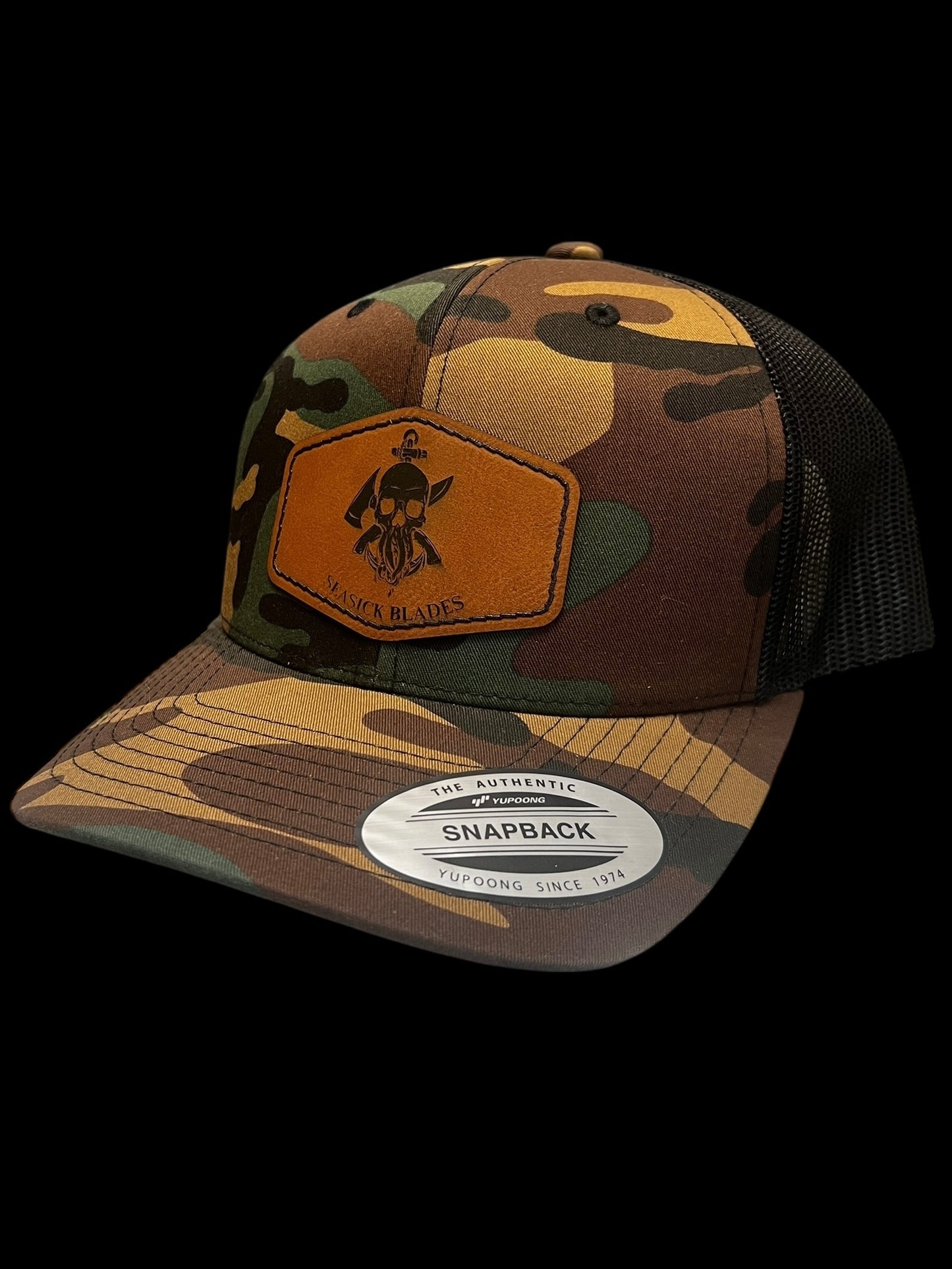Seasick Blades Leather Patch Hat- M81