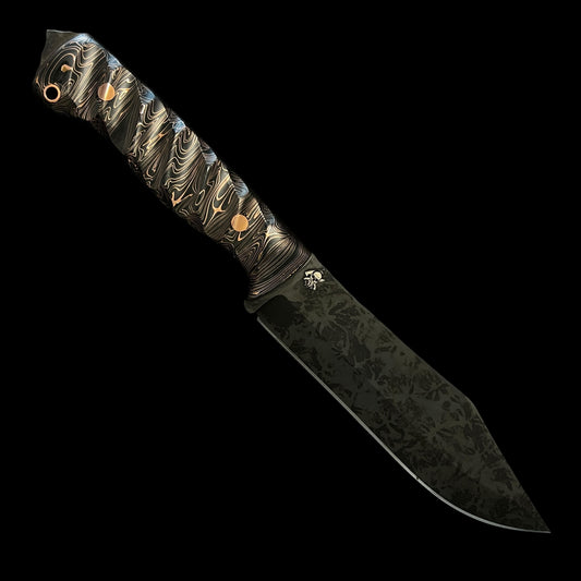 Bowie Knife - Copper Infused Carbon Fiber.